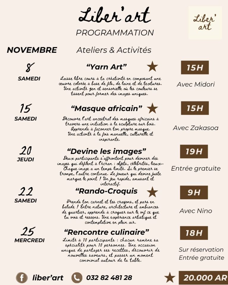 programme Libert'art novembre 2025 diego